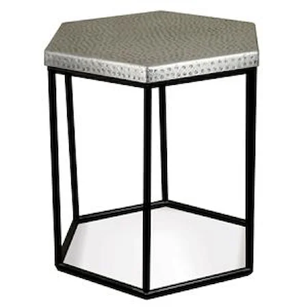 Industrial Hexagon Side Table 